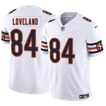 Men's Chicago Bears #84 Colston Loveland White 2025 Draft F.U.S.E. Vapor Untouchable Limited Stitched Football Jersey Men's Chicago Bears #84 Colston Loveland White 2025 Draft F.U.S.E. Vapor Untouchable Limited Stitched Football Jersey