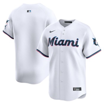 Men's Miami Marlins Nike White Home Limited Jersey Men's Miami Marlins Nike White Home Limited Jersey
