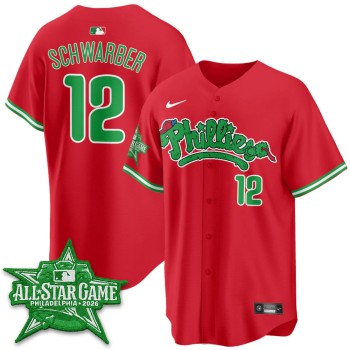 Youth Philadelphia Phillies #12 Kyle Schwarber Red 2026 MLB All-Star Jersey Youth Philadelphia Phillies #12 Kyle Schwarber Red 2026 MLB All-Star Jersey