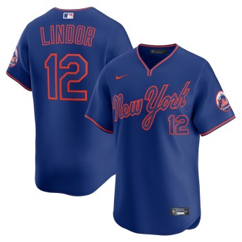 Men's New York Mets #12 Francisco Lindor Royal Alternate 2025 Limited Stitched Jersey Men's New York Mets #12 Francisco Lindor Royal Alternate 2025 Limited Stitched Jersey
