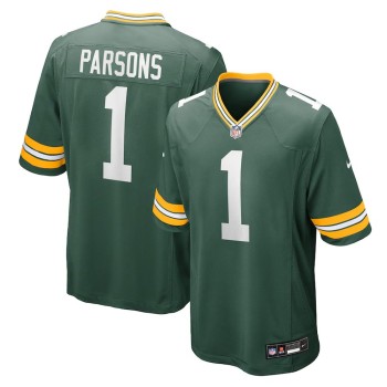 Men's Green Bay Packers #1 Micah Parsons Nike Green Game Player Jersey
