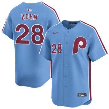 Men's Philadelphia Phillies #28 Alec Bohm Nike Blue Home Limited Player Jersey Men's Philadelphia Phillies #28 Alec Bohm Nike Blue Home Limited Player Jersey