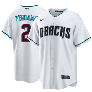 Men's Arizona Diamondbacks #2 Geraldo Perdomo White Cool Base Stitched Baseball Jersey Men's Arizona Diamondbacks #2 Geraldo Perdomo White Cool Base Stitched Baseball Jersey