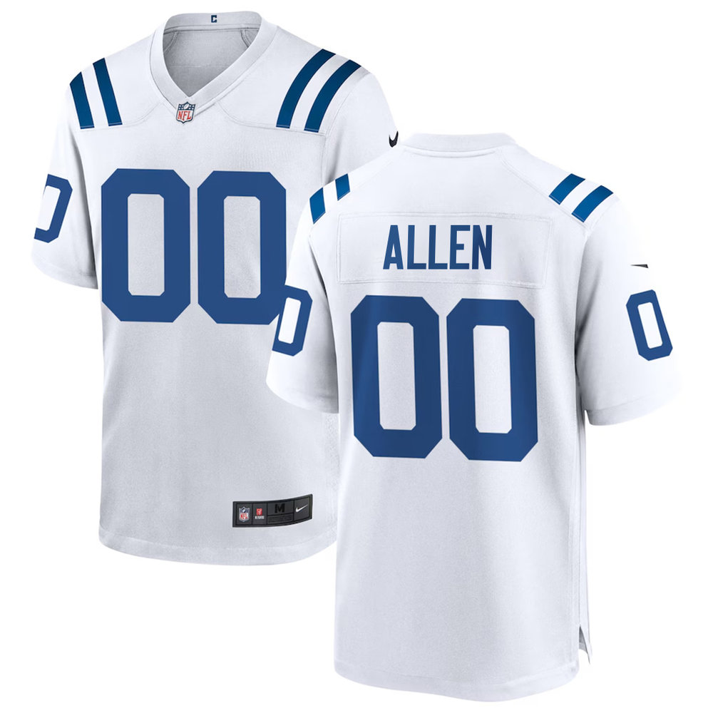 Men's Indianapolis Colts CJ Allen White 2026 NFL Draft Game Jersey Men's Indianapolis Colts CJ Allen White 2026 NFL Draft Game Jersey