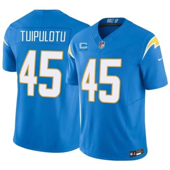 Men's Los Angeles Chargers #45 Tuli Tuipulotu Blue 2026 1-Star C Patch Vapor F.U.S.E. Limited Jersey Men's Los Angeles Chargers #45 Tuli Tuipulotu Blue 2026 1-Star C Patch Vapor F.U.S.E. Limited Jersey