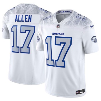 Youth Buffalo Bills #17 Josh Allen White Rivalries Collection F.U.S.E. Vapor Limited Stitched Jersey Youth Buffalo Bills #17 Josh Allen White Rivalries Collection F.U.S.E. Vapor Limited Stitched Jersey