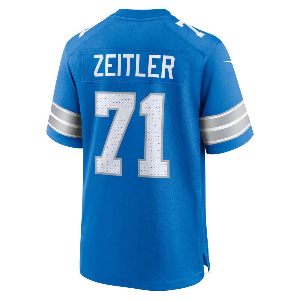 Men's Detroit Lions Kevin Zeitler  Blue Game Jersey