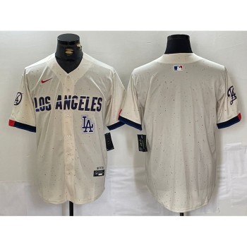 Men's Los Angeles Dodgers Blank Cream Stitched Baseball Jersey Men's Los Angeles Dodgers Blank Cream Stitched Baseball Jersey