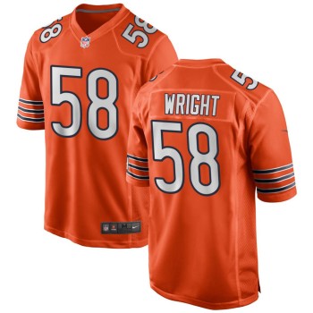 Men's Chicago Bears #58 Darnell Wright Nike Orange Retired Player Alternate Game Jersey