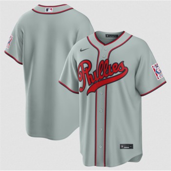 Men's Philadelphia Phillies Gray 2026 Field of Dreams Stadium Baseball Jersey Men's Philadelphia Phillies Gray 2026 Field of Dreams Stadium Baseball Jersey
