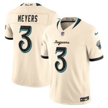 Men's Jacksonville Jaguars #3 Jakobi Meyers Cream 2026 Rivalries Collection Vapor F.U.S.E. Limited Jersey Men's Jacksonville Jaguars #3 Jakobi Meyers Cream 2026 Rivalries Collection Vapor F.U.S.E. Limited Jersey