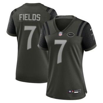 Women's New York Jets #7 Justin Fields Black Rivalries Collection Game Jersey Women's New York Jets #7 Justin Fields Black Rivalries Collection Game Jersey