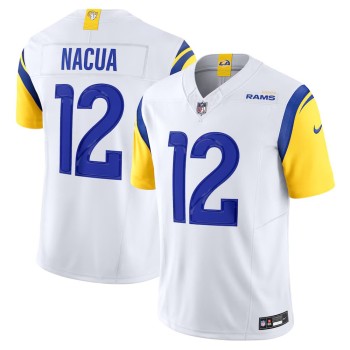 Men's Los Angeles Rams #12 Puka Nacua Nike White Vapor F.U.S.E. Limited Player Jersey Men's Los Angeles Rams #12 Puka Nacua Nike White Vapor F.U.S.E. Limited Player Jersey