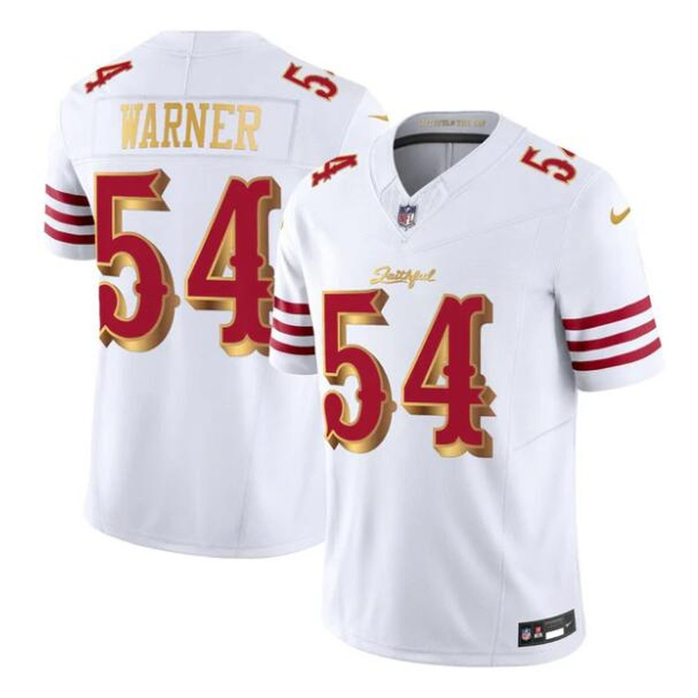 Men's San Francisco 49ers #54 Fred Warner White Rivalries Collection F.U.S.E. Vapor Limited Stitched Jersey Men's San Francisco 49ers #54 Fred Warner White Rivalries Collection F.U.S.E. Vapor Limited Stitched Jersey