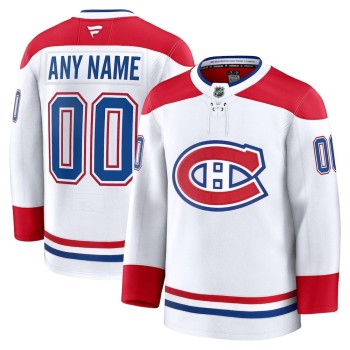 Youth Montreal Canadiens White Away Custom Jersey Youth Montreal Canadiens White Away Custom Jersey