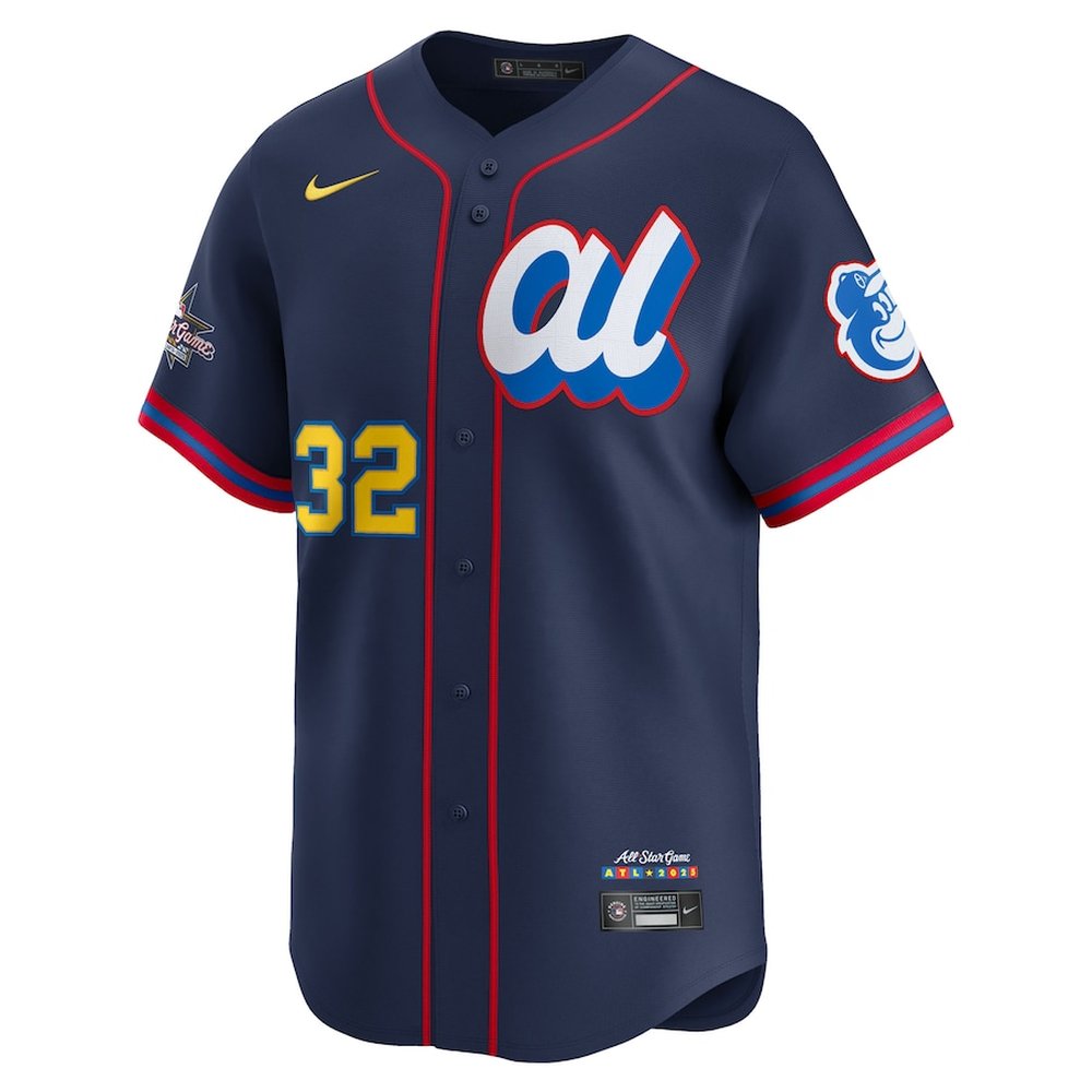 Youth American League #32 Ryan O'Hearn Nike Navy 2025 All-Star Edition Limited Player Jersey