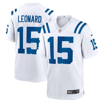 Men's Indianapolis Colts #15 Riley Leonard White Team Game Jersey Men's Indianapolis Colts #15 Riley Leonard White Team Game Jersey
