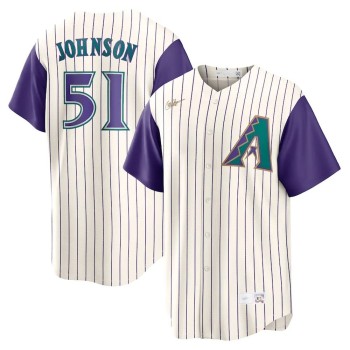 Men's Arizona Diamondbacks #51 Randy Johnson White Cool Base Stitched Baseball Jersey Men's Arizona Diamondbacks #51 Randy Johnson White Cool Base Stitched Baseball Jersey