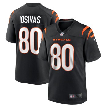 Men's Cincinnati Bengals #80 Andrei Iosivas Black Team Game Jersey