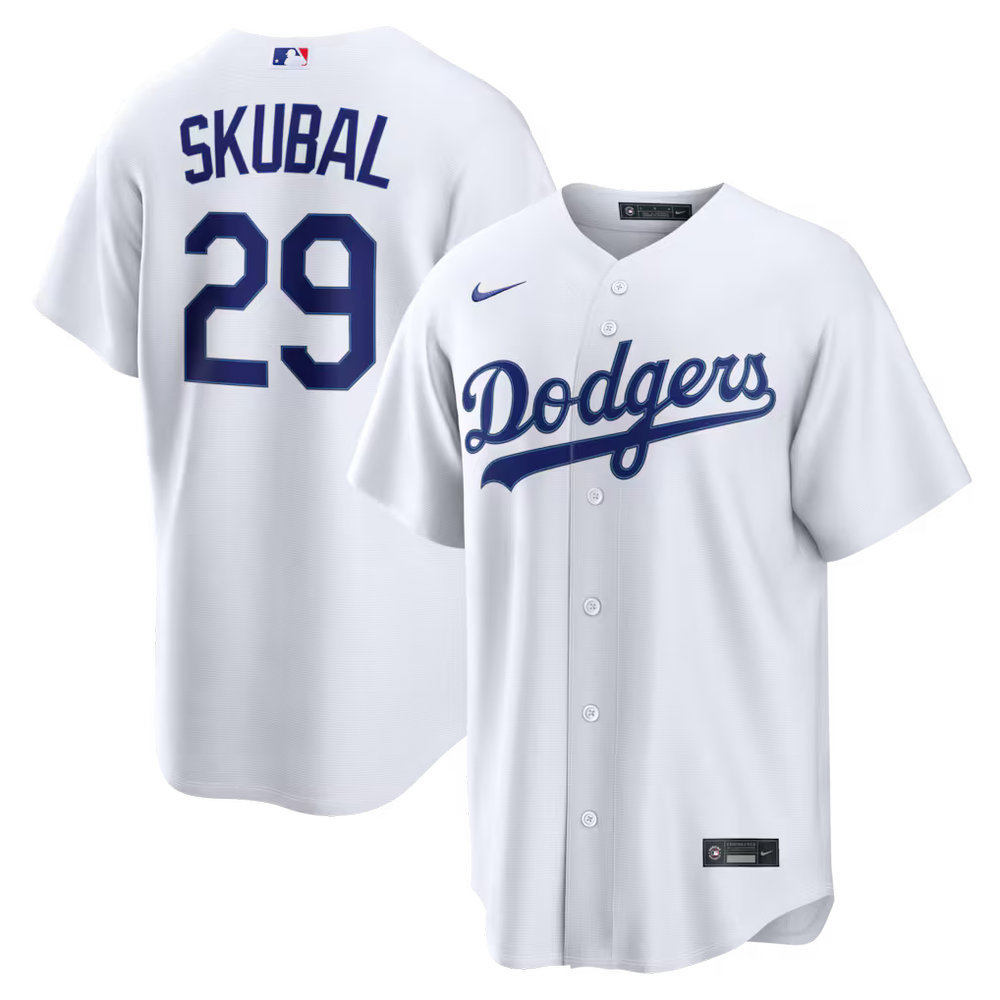 Youth Los Angeles Dodgers #29 Tarik Skubal Nike White Home Replica Jersey Youth Los Angeles Dodgers #29 Tarik Skubal Nike White Home Replica Jersey