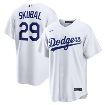Men's Los Angeles Dodgers #29 Tarik Skubal Nike White Home Replica Jersey