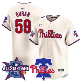 Youth Philadelphia Phillies #59 Jhoan Duran Cream 2026 MLB All-Star Jersey Youth Philadelphia Phillies #59 Jhoan Duran Cream 2026 MLB All-Star Jersey
