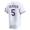 Men's Texas Rangers #5 Corey Seager White Home Limited Player Jersey Men's Texas Rangers #5 Corey Seager White Home Limited Player Jersey