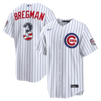 Men's Chicago Cubs #3 Alex Bregman Nike White USA 250 Fourth of July Home Stadium Jersey Men's Chicago Cubs #3 Alex Bregman Nike White USA 250 Fourth of July Home Stadium Jersey