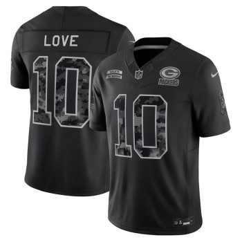 Men's Green Bay Packers #10 Jordan Love Nike Black 2026 Salute to Service Vapor F.U.S.E. Limited Jersey Men's Green Bay Packers #10 Jordan Love Nike Black 2026 Salute to Service Vapor F.U.S.E. Limited Jersey
