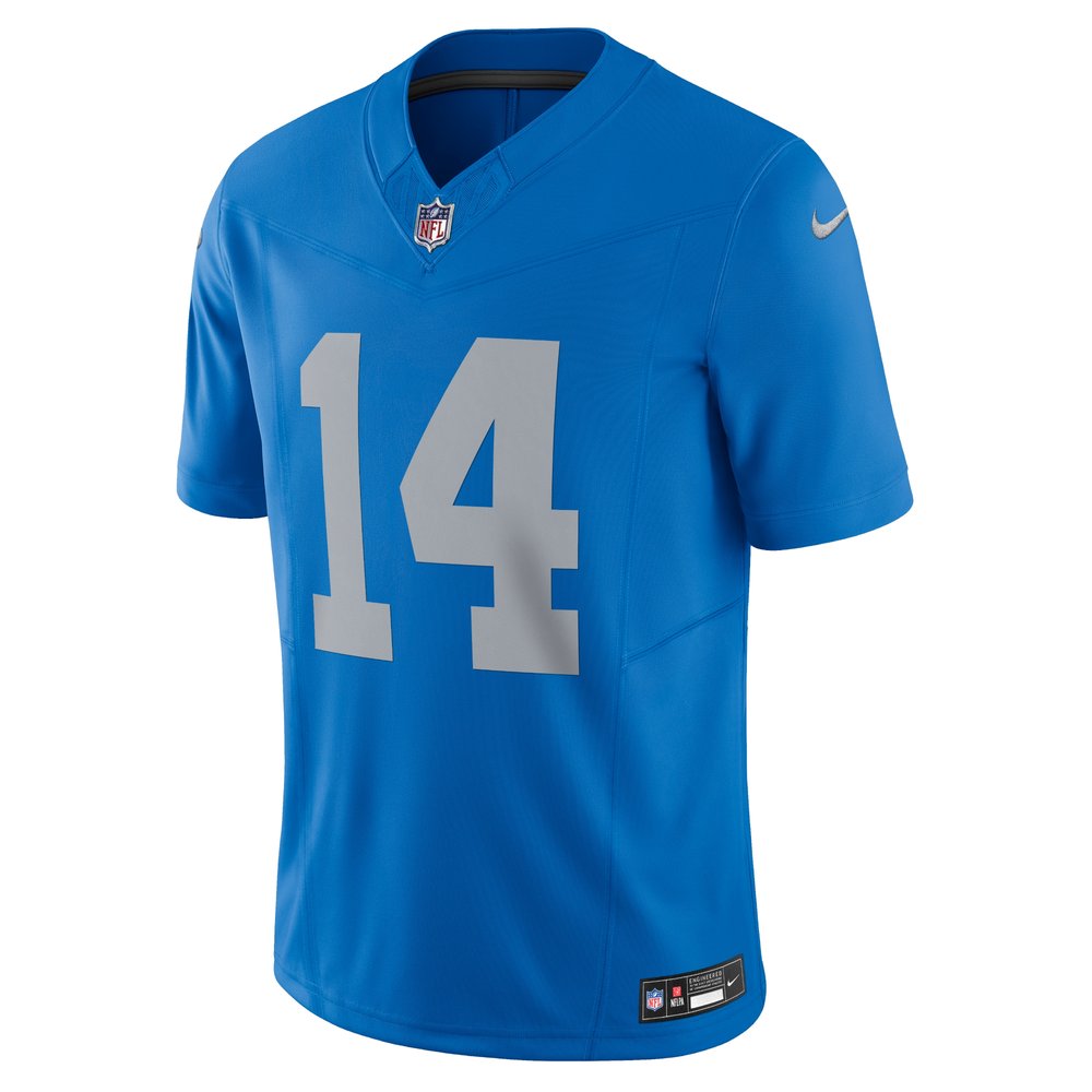 Men's Detroit Lions #14 Amon-Ra St. Brown Blue Vapor F.U.S.E. Alternate Limited Jersey