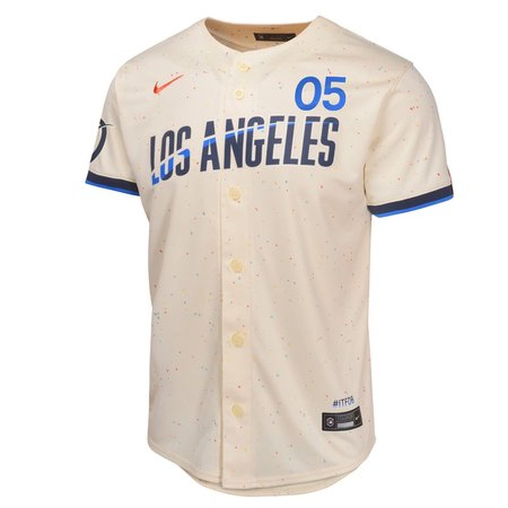 Youth Los Angeles Dodgers #05 Freddie Freeman Cream 2024 City Connect Limited Player Jersey Youth Los Angeles Dodgers #05 Freddie Freeman Cream 2024 City Connect Limited Player Jersey