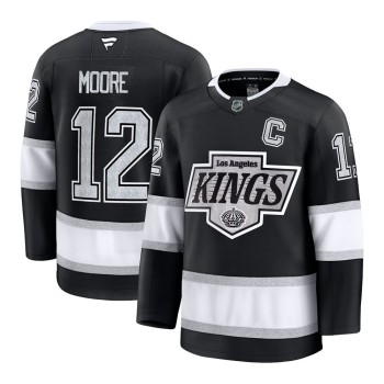 Men's Los Angeles Kings #12 Trevor Moore Black Home Premium Jersey Men's Los Angeles Kings #12 Trevor Moore Black Home Premium Jersey