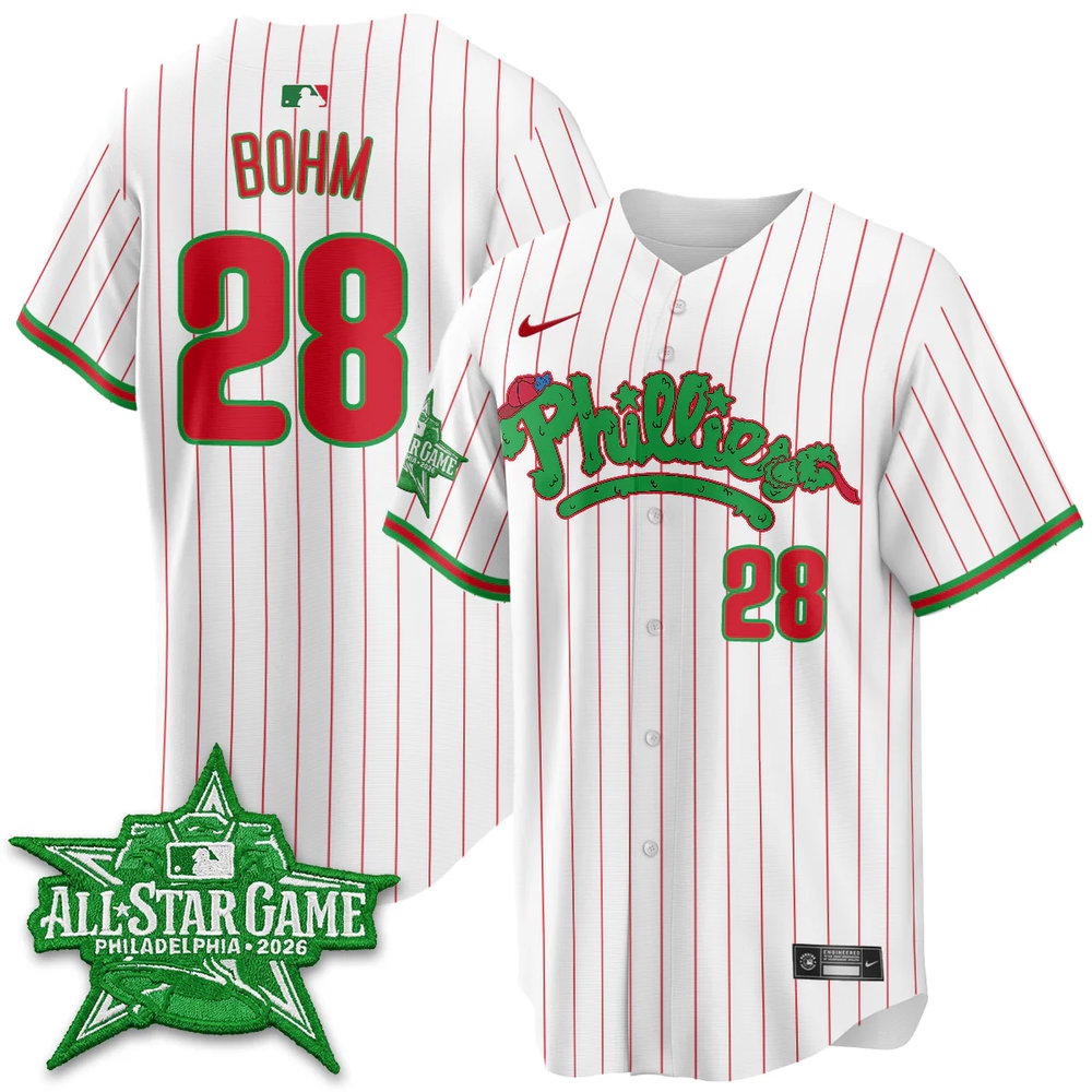 Youth Philadelphia Phillies #28 Alec Bohm White 2026 MLB All-Star Jersey Youth Philadelphia Phillies #28 Alec Bohm White 2026 MLB All-Star Jersey