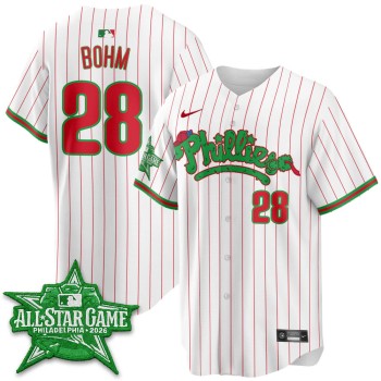 Youth Philadelphia Phillies #28 Alec Bohm White 2026 MLB All-Star Jersey Youth Philadelphia Phillies #28 Alec Bohm White 2026 MLB All-Star Jersey