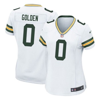 Women's Green Bay Packers #0 Matthew Golden White Game Player Jersey Women's Green Bay Packers #0 Matthew Golden White Game Player Jersey