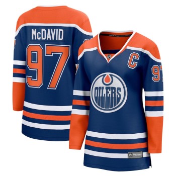Women's Edmonton Oilers #97 Connor McDavid Royal Home Jersey Women's Edmonton Oilers #97 Connor McDavid Royal Home Jersey