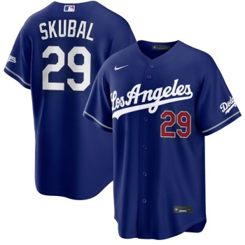Men's Los Angeles Dodgers #29 Tarik Skubal Nike Royal Alternate Stadium Jersey
