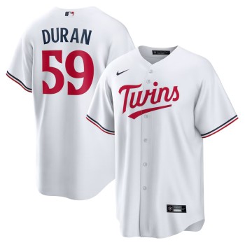 Men's Minnesota Twins #59 Jhoan Duran White Home Replica Jersey Men's Minnesota Twins #59 Jhoan Duran White Home Replica Jersey
