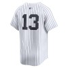 Men's New York Yankees #13 Jazz Chisholm Jr. White Home Limited Player Jersey