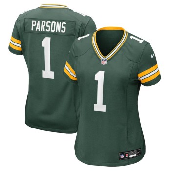 Women's Green Bay Packers #1 Micah Parsons Green Game Player Jersey Women's Green Bay Packers #1 Micah Parsons Green Game Player Jersey