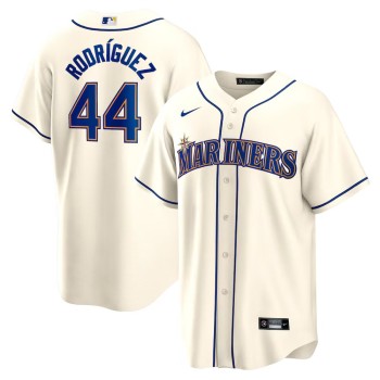 Men's Seattle Mariners #44 Julio Rodriguez Cream Official Replica Player Jersey Men's Seattle Mariners #44 Julio Rodriguez Cream Official Replica Player Jersey