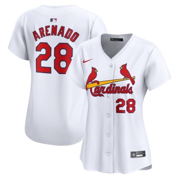 Women's St. Louis Cardinals #28 Nolan Arenado White Home Limited Player Jersey Women's St. Louis Cardinals #28 Nolan Arenado White Home Limited Player Jersey