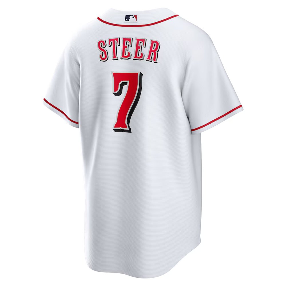 Men's Cincinnati Reds #7 Spencer Steer Nike White Home Limited Player Jersey