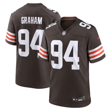 Men's Cleveland Browns #94 Mason Graham Nike Brown 2025 NFL Draft First Round Pick Game Jersey