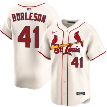 Men's St. Louis Cardinals #41 Alec Burleson Cream Home Limited Jersey Men's St. Louis Cardinals #41 Alec Burleson Cream Home Limited Jersey
