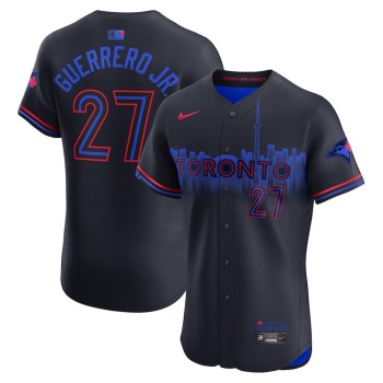 Men's Toronto Blue Jays #27 Vladimir Guerrero Jr. Navy 2024 City Connect Elite Player Jersey Men's Toronto Blue Jays #27 Vladimir Guerrero Jr. Navy 2024 City Connect Elite Player Jersey