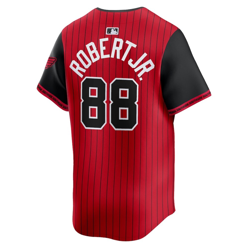 Men's Chicago White Sox #88 Luis Robert Jr. Nike Red/Black 2025 City Connect Limited Player Jersey