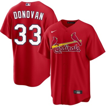Men's St. Louis Cardinals #33 Brendan Donovan Red Home Limited Jersey Men's St. Louis Cardinals #33 Brendan Donovan Red Home Limited Jersey