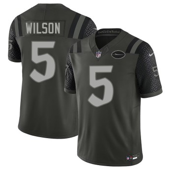 Youth New York Jets #5 Garrett Wilson Black Rivalries Collection F.U.S.E. Vapor Limited Stitched Jersey Youth New York Jets #5 Garrett Wilson Black Rivalries Collection F.U.S.E. Vapor Limited Stitched Jersey