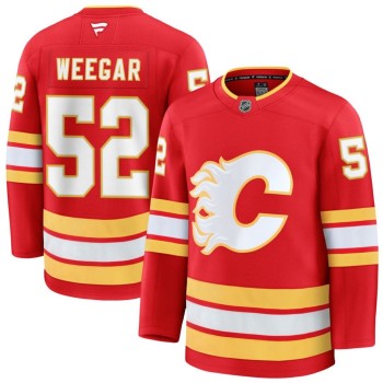 Youth Calgary Flames #52 MacKenzie Weegar Red Home Jersey